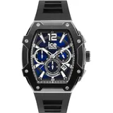 ICE-Watch Ice boliday Black Blue Silver Steel - Schwarze Herrenuhr mit Silikonarmband - 024364 (Large)