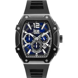 ICE-Watch Ice boliday Black Blue Silver Steel - Schwarze Herrenuhr mit Silikonarmband - 024364 (Large)