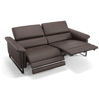 Sofanella 2-Sitzer Leder Palma, Relaxsofa, Designsofa, Designer Couch, Italienisches Sofa, 2er Sofa braun