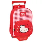 HELLO KITTY Schulrucksack mit Rädern Hello Kitty Spring Rot (26 x 34 x 11 cm)