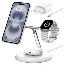Belkin BoostCharge Pro 3-in-1 Ladestation mit Qi2, 15W, Magnetisch Schwarz