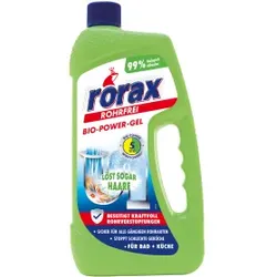 rorax Rohrfrei Bio-Power-Gel Rohrreiniger, gebrauchsfertig, Rohrreiniger gegen schlechte Gerüche, 1 Liter - Flasche
