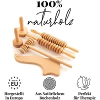 TUULI Maderotherapie Holz Set Massagegerät Swedische Tasse Massageroller Cellulite Lymphdrainage 1 St