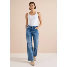 Cecil High Waist Wide Leg Jeans, im Loose Fit - blau