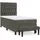 vidaXL Boxspringbett 100 x 200 cm Dunkelgrau