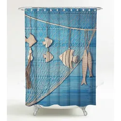Sanilo Duschvorhang, Polyester, Seefahrt - blau