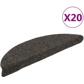 vidaXL Stufenmatten Selbstklebend 20 Stk. 56x17x3 cm Anthrazit Halbrund
