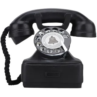 Lwuey Vintage Festnetztelefon Requisiten, Klassisches Wählscheiben Telefon Antikes Deko Retro Altmodisches Schnurtelefon Fotoshootings Videodreharbeiten Filmkulissen Café Bar Dekoration Ornamente