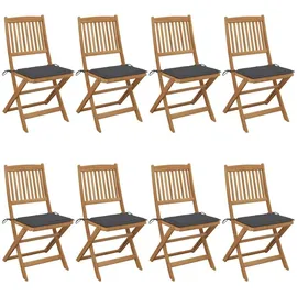 vidaXL Gartenstuhl klappbar 40 x 57 x 91 cm braun 8 St.