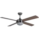 V-Tac LED Deckenventilator inkl. RGB-Farbwechsler Timer 3 Stufen Vor- und Rücklauf 132 cm Silber