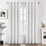 MIULEE Verdunklungsvorhänge Thermo Blickdicht Ösen 2er Set 140x225cm Weiß
