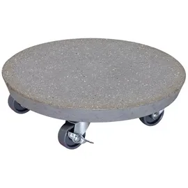 Wagner Pflanzenroller Blumenroller STONE Rund 28 x 7.5 cm Terrazzo-Optik