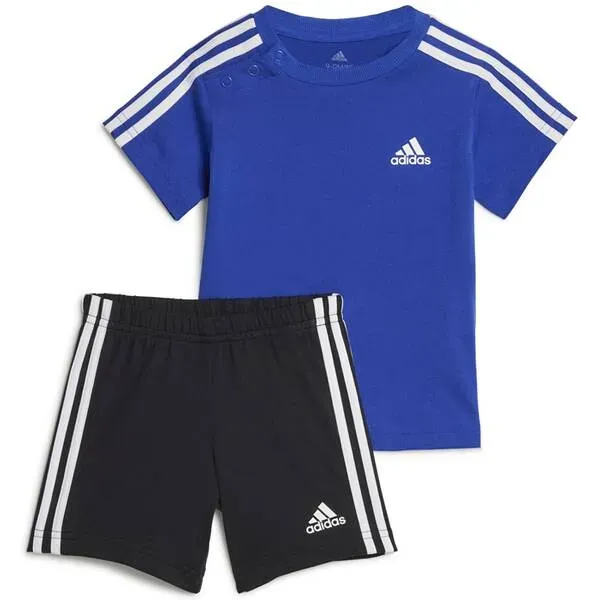 ADIDAS Kinder Sportanzug Essentials Sport Set, SELUBL/WHITE, 92