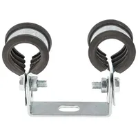 Tecuro Doppel-Rohrschelle Ø 28 mm, mit Schallschutzeinlage, verzinkt