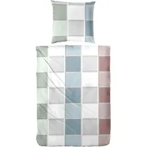 Primera Mako-Satin, Bettwäsche 155x220 Karo grau blau rost 243227-35