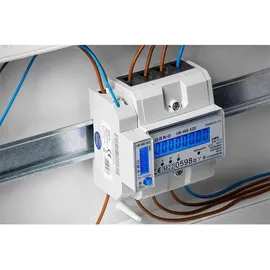 Orno OR-WE-520 Stromzähler Hutschiene 3-Phasen Einweg MID Geeicht und Zertifiziert Weiß