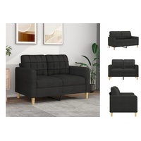 vidaXL 2-Sitzer-Sofa Schwarz 120 cm Stoff