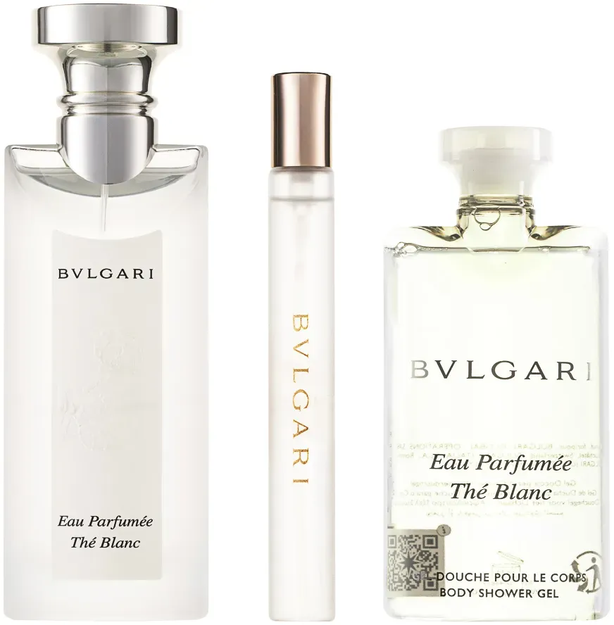 Bvlgari Eau Parfumée au thé blanc Eau de Toilette Set 75 ml + 10 ml + 75 ml Duschgel