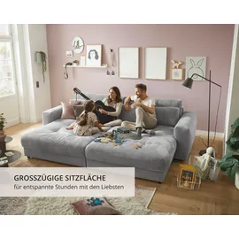 ed exciting design Big-Sofa BARURA Loveseat 292x194 cm Hellgrau,