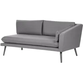 Beliani Gartensofa, grau Textil, 3-Sitzer, 243x70x76 cm Loungemöbel, Gartensofas