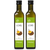 BIO Leinöl 2x500ml (1000ml) nativ und kaltgepresst- 100% natürlich-  bioKontor