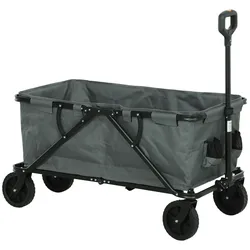 Outsunny - Gartenwagen - 100Lx55Wx56Hcm - Dunkelgrau
