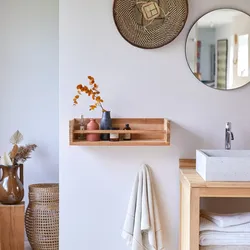 Wandregal fürs Badezimmer aus Teakholz Ugo 60 Badezimmerdesign