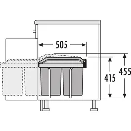 HAILO Tandem 30l dunkelgrau
