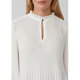 s.Oliver Plissierte Bluse aus Crêpe Weiß 38