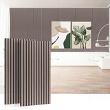 Akustikpaneele 120x60cm, 2 Stück Moderne 3D Wandverkleidung aus MDF und Akustikfilz, Schallabsorbierende Lamellenwand für Wohnzimmer- Elegante Lösung zur Schallisolierung für Wand und Decke