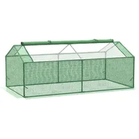 Outsunny Foliegewächshaus mit Fenster Treibhaus Tomatenhaus Frühbeet 180 x 90 x 70 cm Grün Aosom