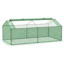 Outsunny Foliegewächshaus mit Fenster Treibhaus Tomatenhaus Frühbeet 180 x 90 x 70 cm Grün Aosom