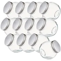 Zeller 12 Stück Vorratsglas Candy, Edelstahldeckel - 12 x