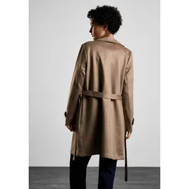STREET ONE Velours-Look Trenchcoat - 46