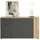 trendteam Esteban 150 x 42 cm Grau / Eiche
