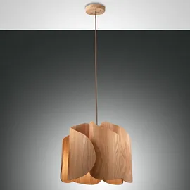 Fabas Luce Pevero 1-flg. 42 cm rund Holz braun
