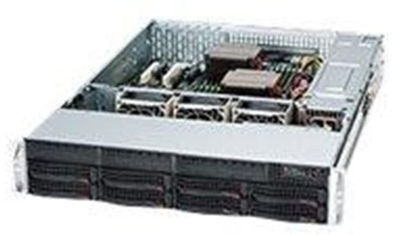 SC825 TQC-R802LPB - Gehäuse - Server (Rack) - Schwarz