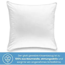 Wometo Premium Kopfkissen 80 x 80 cm Weiß