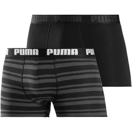 Puma Boxershorts HERITAGE STRIPE BOXER 2er Pack in 200 - black | Gr.: XL