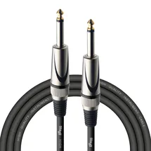 Stagg SGC3DL Pro Instrumenten-Kabel (Klinke auf Klinke, asymmetrisch, 3m), Schwarz