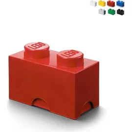 LEGO Aufbewahrungsstein 12,5 x 18 cm 2-tlg. rot