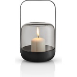 eva solo Acorn Windlicht | Elegantes und dekoratives Windlicht aus mundgeblasenem Glas und pulverbeschichtetem Stahl | Stone