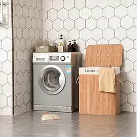 Songmics Wäschesortierer bambus