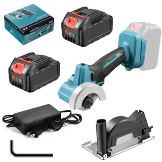 Akku Mini Handkreissäge,Mini Circular Saw,Fortgeschrittener bürstenloser Motor,mit 2 Digitalanzeige Akku,für Sägenholz, Keramikfliesen, Kunstst...