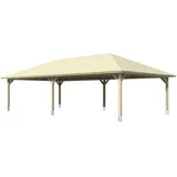 SKANHOLZ Carport Taunus 11,76 x 6,34 m nussbaum inkl. Pfostenanker