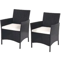 Proregal Gartensessel 59 x 83 x 60 cm anthrazit 2 St.