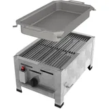 ChattenGlut Gasbräter 1-flammig 340 x 530 x 270 cm Edelstahl inkl. Rost und Pfanne