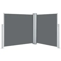 vidaXL Ausziehbare Seitenmarkise 120 x 600 cm Grau