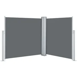 vidaXL Ausziehbare Seitenmarkise 120 x 600 cm Grau