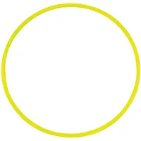 Grevinga® Gymnastikreifen aus Kunststoff (Gelb,70 cm)